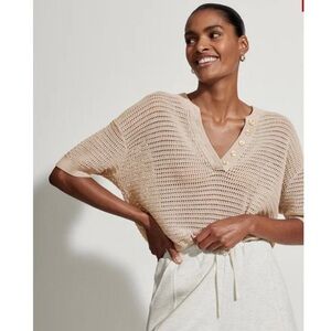 Varley Beige/Tan Callie Knit Sweater